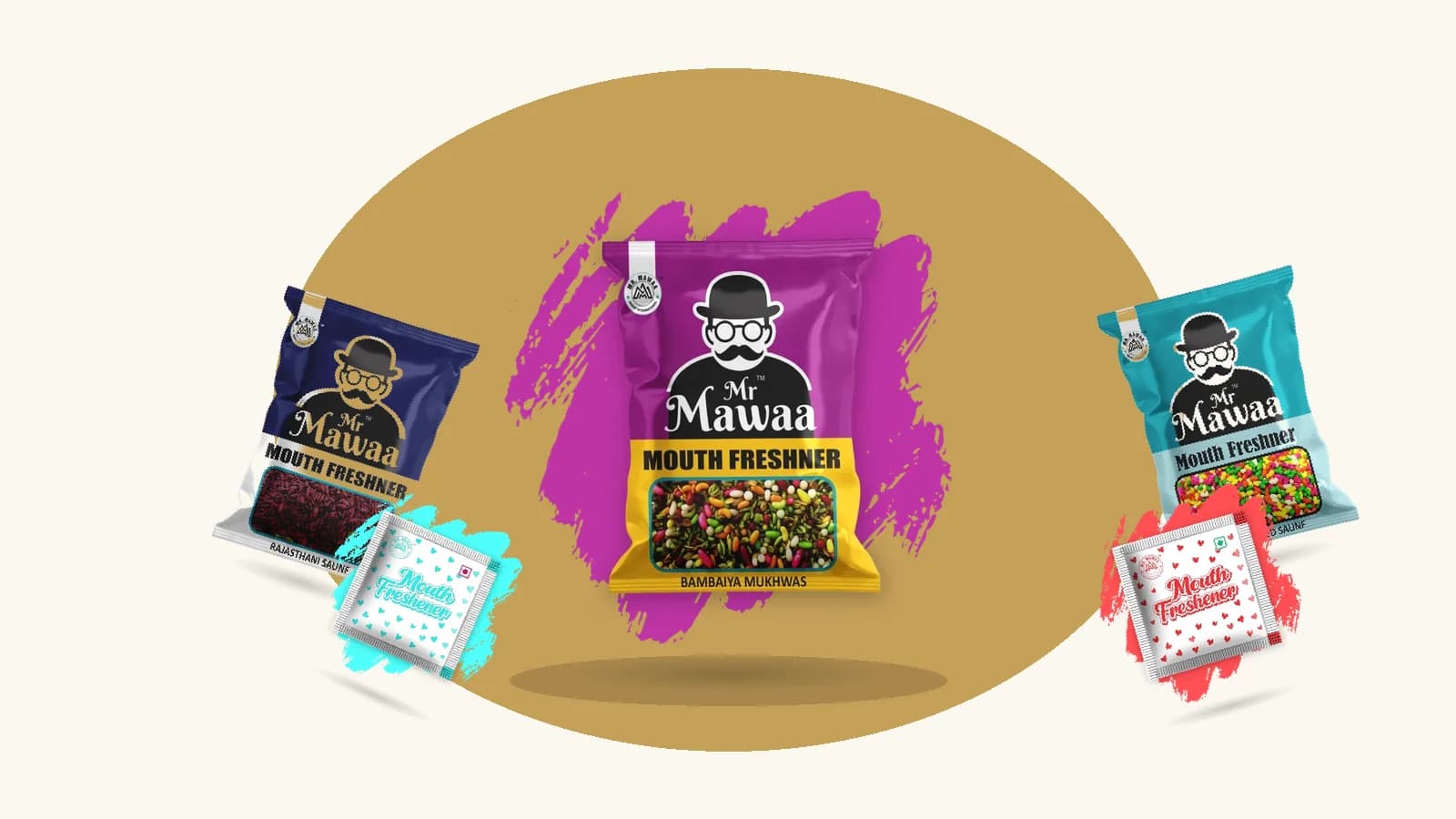 Mr. Mawaa Royal Freshness Digestive Packs — Preservative-Free Heritage Saunf