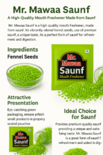 Mr. Mawaa Sounf Premium Mukhwas | (60 pieaces pack) Fresheners | Mouth freshener | Refreshing | Sachets | Pack | For Restraunt | Hotel | Office | Travelling | Breath Freshening Mint Mouth freshener | Travel Pack (60 COUNT) Pack of 10 - Image 5