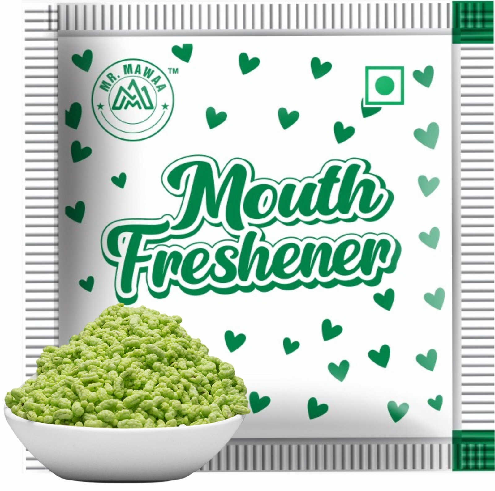 GREEN MADARASI SOUNF Mr. Mawaa Kashmir Green Mukhwas – 150 Sachets | Refreshing Mouth Freshener | Sweet Digestive Mix | After-Meal Delight | Bulk Pack for Home, Hotel, Catering, Gifting & Party Functions - Image 1